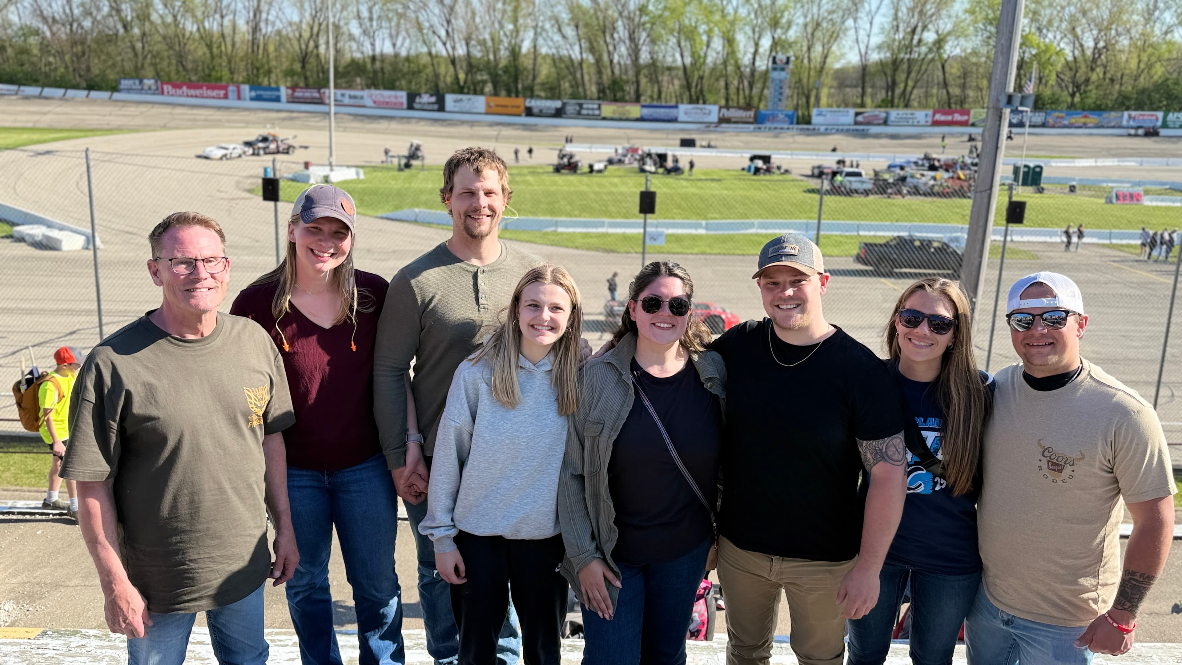 The Hawn family team at the track